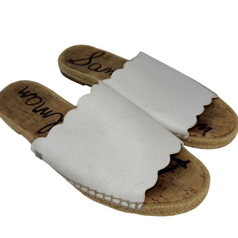 Sam Edelman Andy White Leather Slide Sandal 10